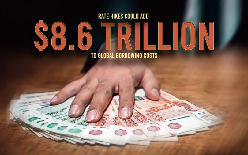 Rate hikes could add $8.6 trillion to global borrowing costs, according to S&P