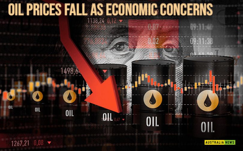 Oil prices fall as economic concerns