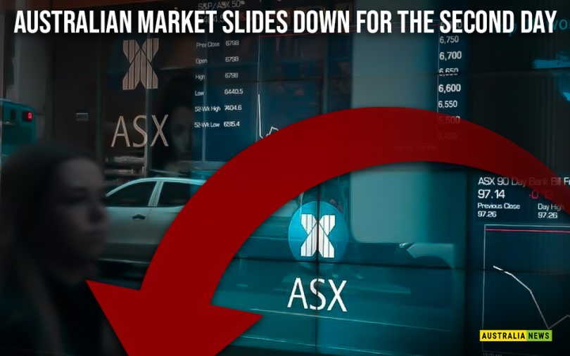 Australian market slides down for the second day