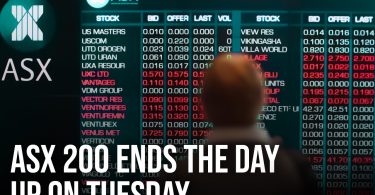 ASX 200 ends the day up on Tuesday