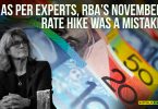 As per experts, RBA’s November rate hike was a mistake